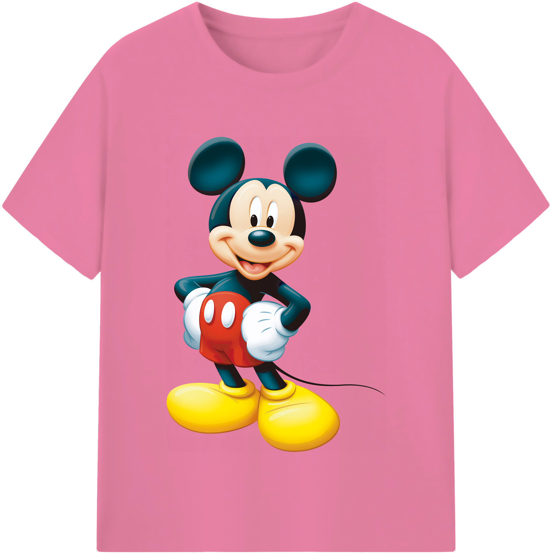 （画像用） ミッキーマウス Mickey Mouse 綿100％半袖Tシャツ（フロントプリント）